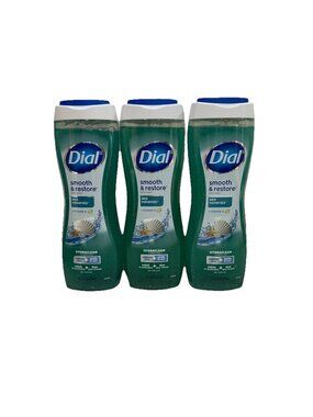 NEW LOT 3 Dial Sea Minerals Smooth & Restore Body Wash + Vitamin E 16 oz